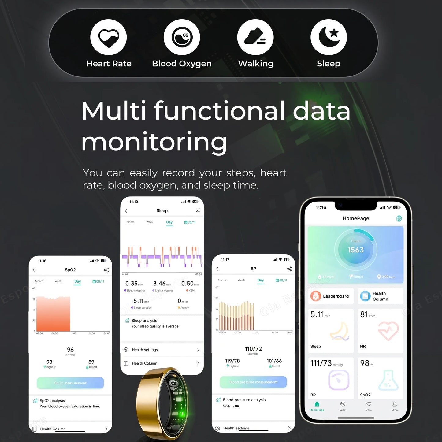 Voxor Pro 3 - Smart Health, Sleep & Fitness Tracker